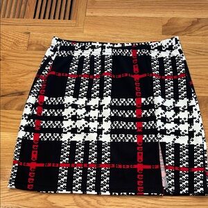 Plaid Black and Red Women's Skirt